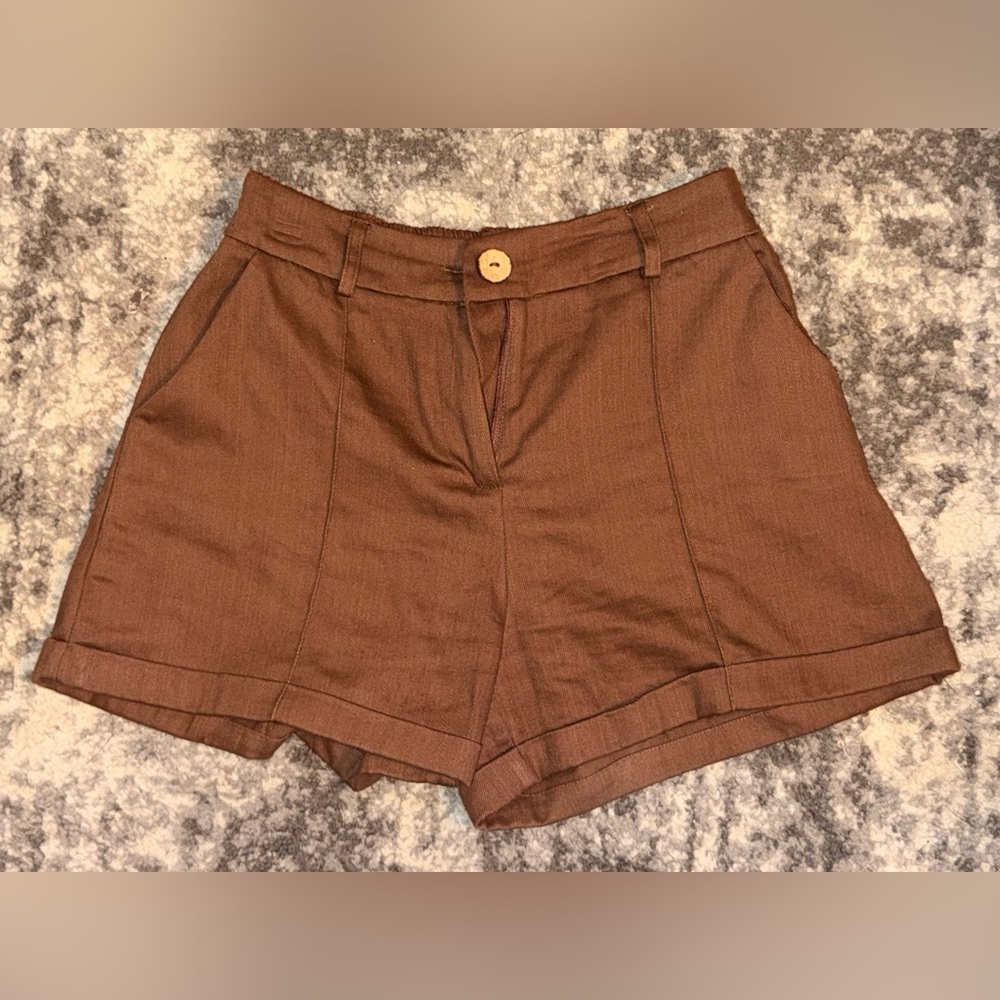 Entro High Waist Brown Women's Shorts